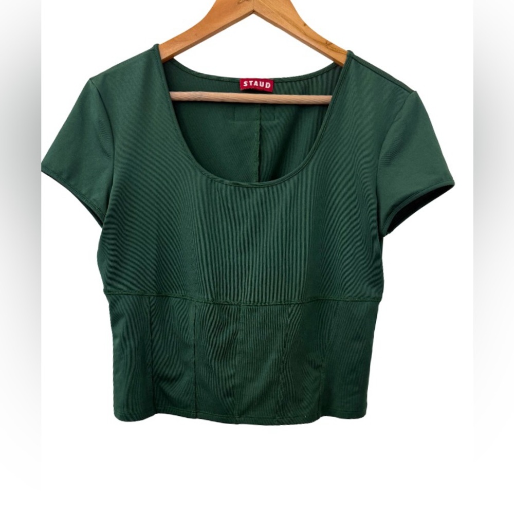 STAUD Forest Green Crop Top